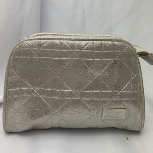 DIOR SILVER BEAUTY COSMETICS BAGS